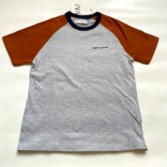 COPY - ZARA BOYS BORN LUCKY TEE NWT SIZE 8 - Picture 1 of 3